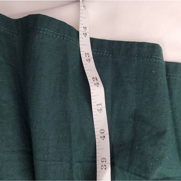 ZARA dress long sleeve forest green mixed media ruffle midi S - Picture 10 of 11